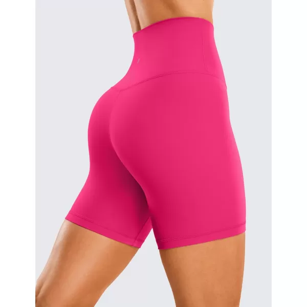 CRZ YOGA Womens Butterluxe Biker Shorts 25  4  6  8  High Waisted Booty Workout Volleyball Yoga SpandexGranita Pink