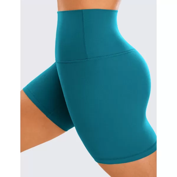 CRZ YOGA Womens Butterluxe Biker Shorts 25  4  6  8  High Waisted Booty Workout Volleyball Yoga SpandexGreen Jade