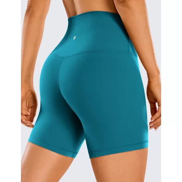 CRZ YOGA Womens Butterluxe Biker Shorts 25  4  6  8  High Waisted Booty Workout Volleyball Yoga SpandexGreen Jade