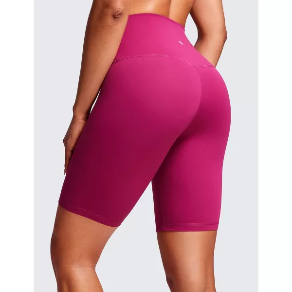 CRZ YOGA Womens Butterluxe Biker Shorts 25  4  6  8  High Waisted Booty Workout Volleyball Yoga SpandexMagenta Purple