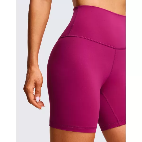 CRZ YOGA Womens Butterluxe Biker Shorts 25  4  6  8  High Waisted Booty Workout Volleyball Yoga SpandexMagenta Purple