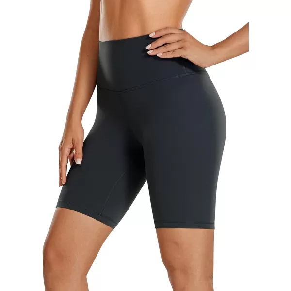 CRZ YOGA Womens Butterluxe Biker Shorts 25  4  6  8  High Waisted Booty Workout Volleyball Yoga SpandexMelanite