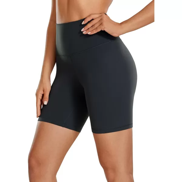 CRZ YOGA Womens Butterluxe Biker Shorts 25  4  6  8  High Waisted Booty Workout Volleyball Yoga SpandexMelanite