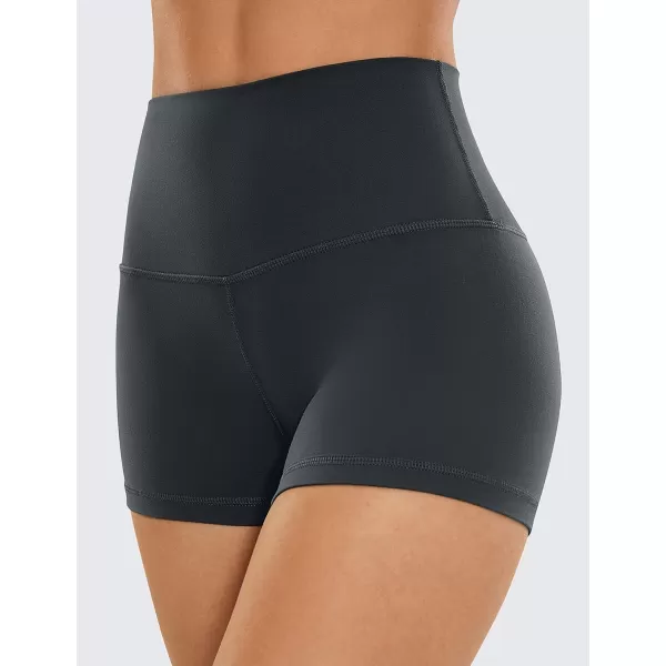 CRZ YOGA Womens Butterluxe Biker Shorts 25  4  6  8  High Waisted Booty Workout Volleyball Yoga SpandexMelanite