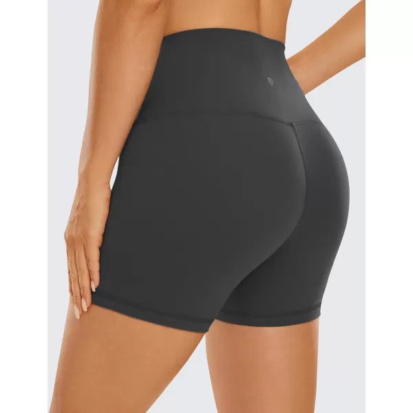 CRZ YOGA Womens Butterluxe Biker Shorts 25  4  6  8  High Waisted Booty Workout Volleyball Yoga SpandexMysterious Grey