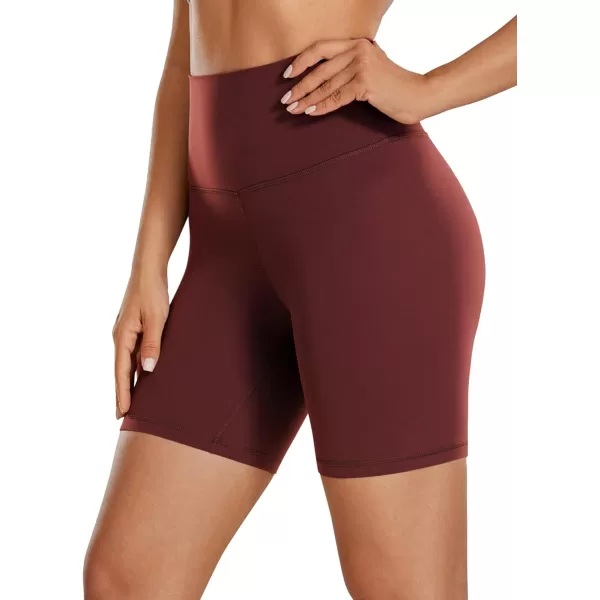 CRZ YOGA Womens Butterluxe Biker Shorts 25  4  6  8  High Waisted Booty Workout Volleyball Yoga SpandexNoctilucence Red