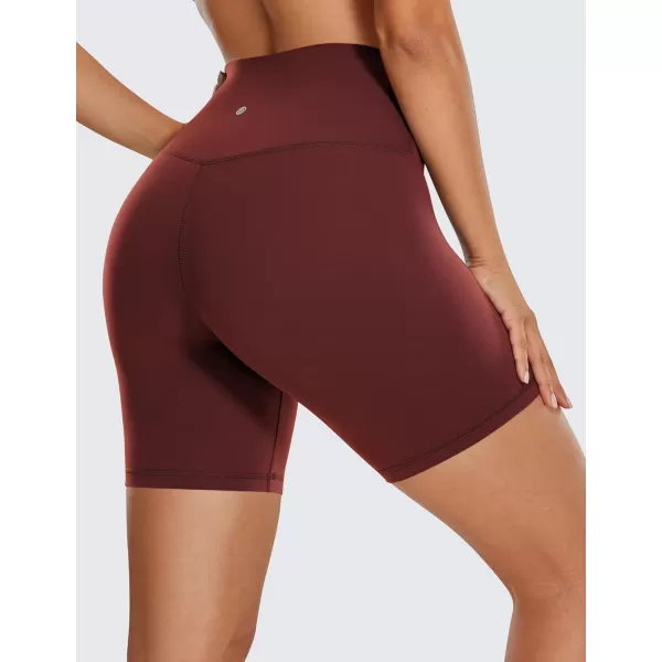 CRZ YOGA Womens Butterluxe Biker Shorts 25  4  6  8  High Waisted Booty Workout Volleyball Yoga SpandexNoctilucence Red