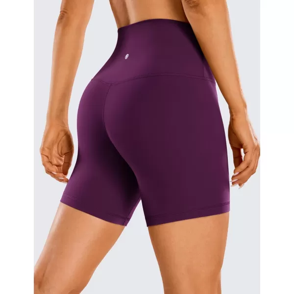 CRZ YOGA Womens Butterluxe Biker Shorts 25  4  6  8  High Waisted Booty Workout Volleyball Yoga SpandexPlum Magenta