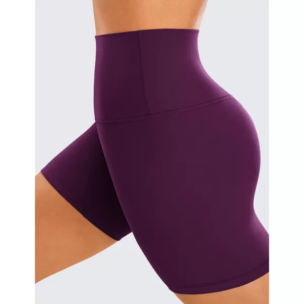 CRZ YOGA Womens Butterluxe Biker Shorts 25  4  6  8  High Waisted Booty Workout Volleyball Yoga SpandexPlum Magenta