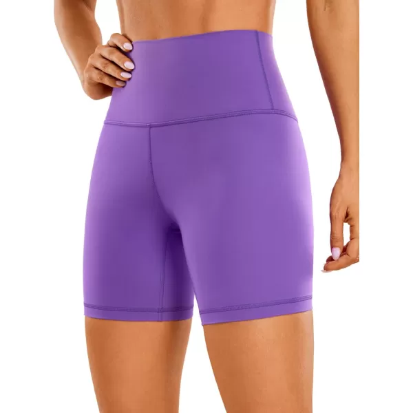 CRZ YOGA Womens Butterluxe Biker Shorts 25  4  6  8  High Waisted Booty Workout Volleyball Yoga SpandexRoyal Lilac