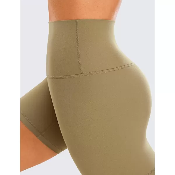 CRZ YOGA Womens Butterluxe Biker Shorts 25  4  6  8  High Waisted Booty Workout Volleyball Yoga SpandexSoul Brown