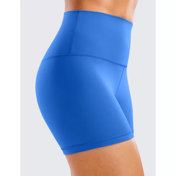 CRZ YOGA Womens Butterluxe Biker Shorts 25  4  6  8  High Waisted Booty Workout Volleyball Yoga SpandexSparkle Blue