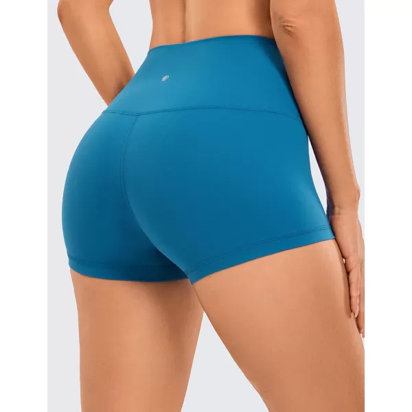 CRZ YOGA Womens Butterluxe Biker Shorts 25  4  6  8  High Waisted Booty Workout Volleyball Yoga SpandexSupersonic Blue