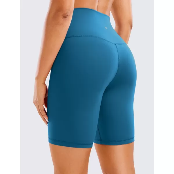 CRZ YOGA Womens Butterluxe Biker Shorts 25  4  6  8  High Waisted Booty Workout Volleyball Yoga SpandexSupersonic Blue