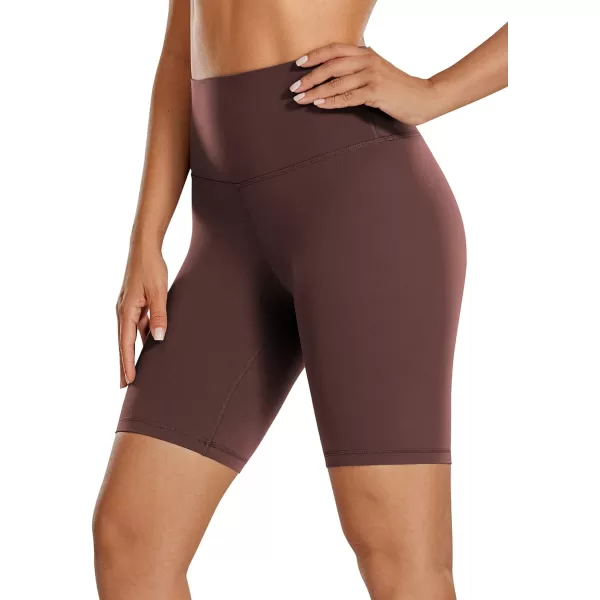 CRZ YOGA Womens Butterluxe Biker Shorts 25  4  6  8  High Waisted Booty Workout Volleyball Yoga SpandexTaupe