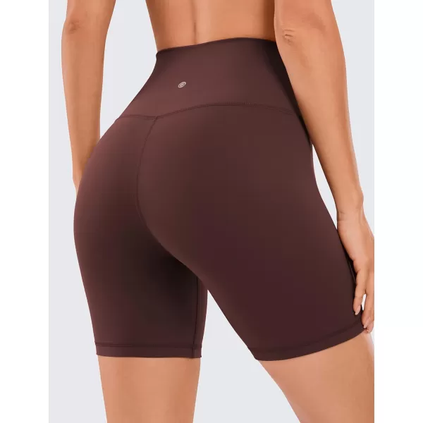 CRZ YOGA Womens Butterluxe Biker Shorts 25  4  6  8  High Waisted Booty Workout Volleyball Yoga SpandexTaupe