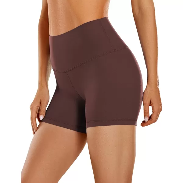 CRZ YOGA Womens Butterluxe Biker Shorts 25  4  6  8  High Waisted Booty Workout Volleyball Yoga SpandexTaupe