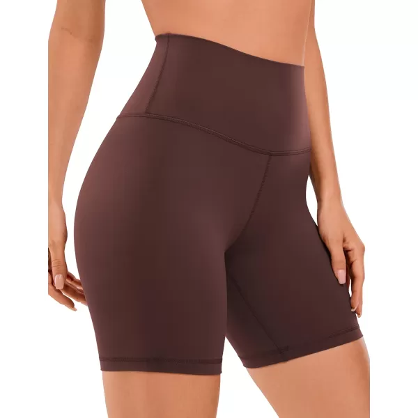 CRZ YOGA Womens Butterluxe Biker Shorts 25  4  6  8  High Waisted Booty Workout Volleyball Yoga SpandexTaupe