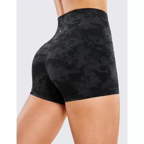 CRZ YOGA Womens Butterluxe Biker Shorts 25  4  6  8  High Waisted Booty Workout Volleyball Yoga SpandexTie Dye Smoke Ink