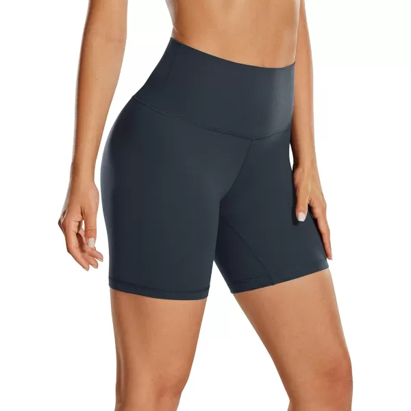 CRZ YOGA Womens Butterluxe Biker Shorts 25  4  6  8  High Waisted Booty Workout Volleyball Yoga SpandexTrue Navy
