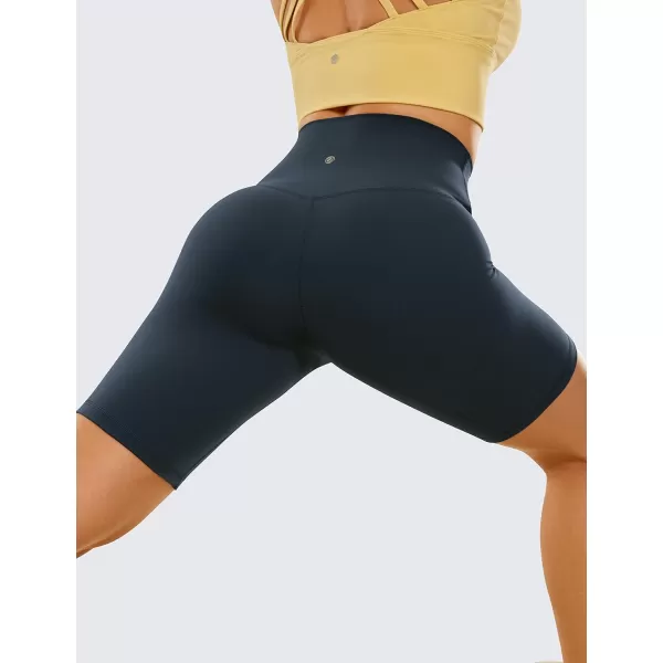 CRZ YOGA Womens Butterluxe Biker Shorts 25  4  6  8  High Waisted Booty Workout Volleyball Yoga SpandexTrue Navy