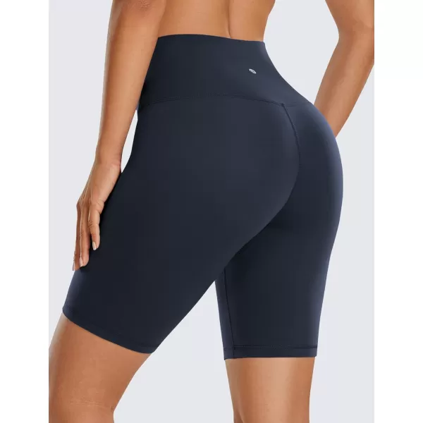 CRZ YOGA Womens Butterluxe Biker Shorts 25  4  6  8  High Waisted Booty Workout Volleyball Yoga SpandexTwilight Blue