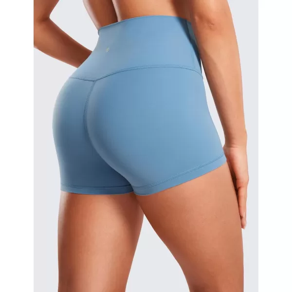CRZ YOGA Womens Butterluxe Biker Shorts 25  4  6  8  High Waisted Booty Workout Volleyball Yoga SpandexUniverse Blue
