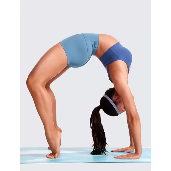 CRZ YOGA Womens Butterluxe Biker Shorts 25  4  6  8  High Waisted Booty Workout Volleyball Yoga SpandexUniverse Blue