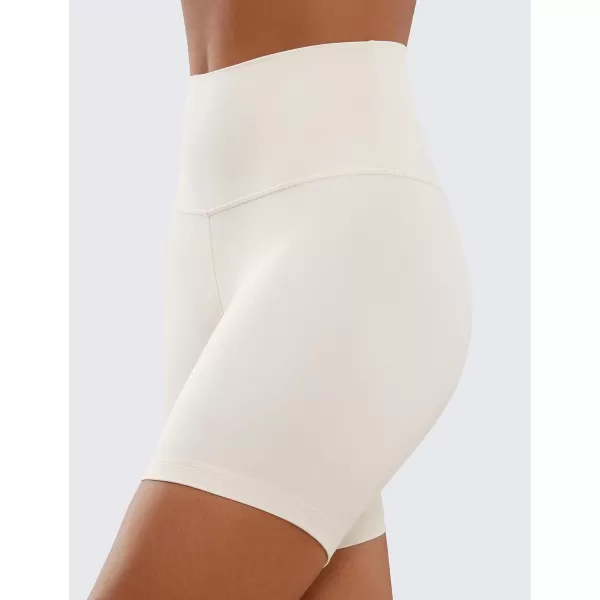 CRZ YOGA Womens Butterluxe Biker Shorts 25  4  6  8  High Waisted Booty Workout Volleyball Yoga SpandexWhite Apricot