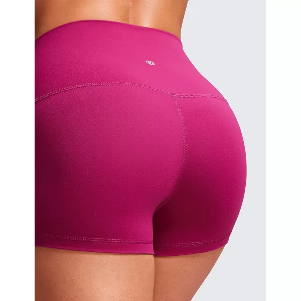 CRZ YOGA Womens Butterluxe Biker Shorts 25 Inches  High Waisted Yoga Workout Running Volleyball Spandex Booty ShortsMagenta Purple