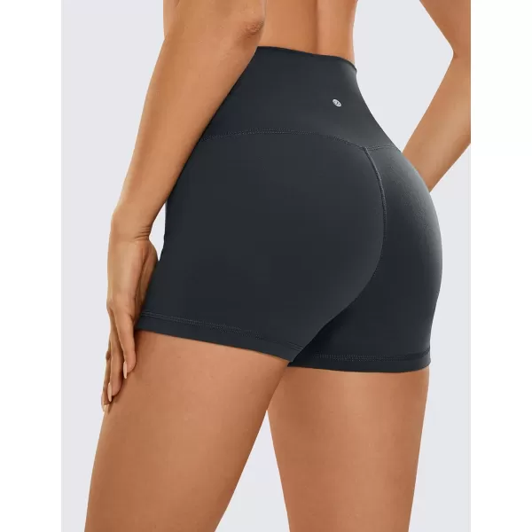 CRZ YOGA Womens Butterluxe Biker Shorts 25 Inches  High Waisted Yoga Workout Running Volleyball Spandex Booty ShortsMelanite