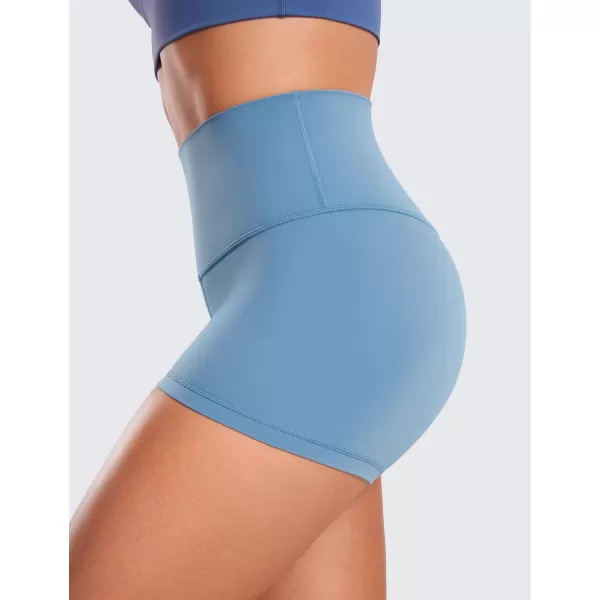 CRZ YOGA Womens Butterluxe Biker Shorts 25 Inches  High Waisted Yoga Workout Running Volleyball Spandex Booty ShortsUniverse Blue