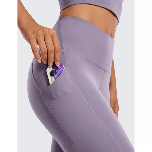 CRZ YOGA Womens Butterluxe Biker Shorts with Pockets 3  5  8  High Waisted Volleyball Workout Yoga ShortsLavender Mist