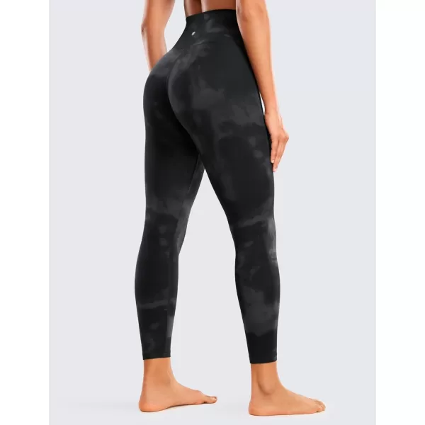 CRZ YOGA Womens Butterluxe Cross Waist Workout Leggings 25  28  V Crossover High Waisted Gym Athletic Yoga LeggingsBlack Tie Dye Flowers