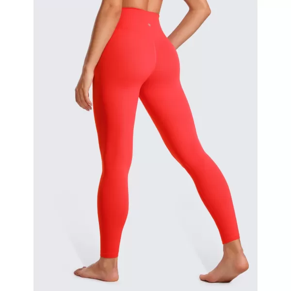 CRZ YOGA Womens Butterluxe Cross Waist Workout Leggings 25  28  V Crossover High Waisted Gym Athletic Yoga LeggingsDeep Red