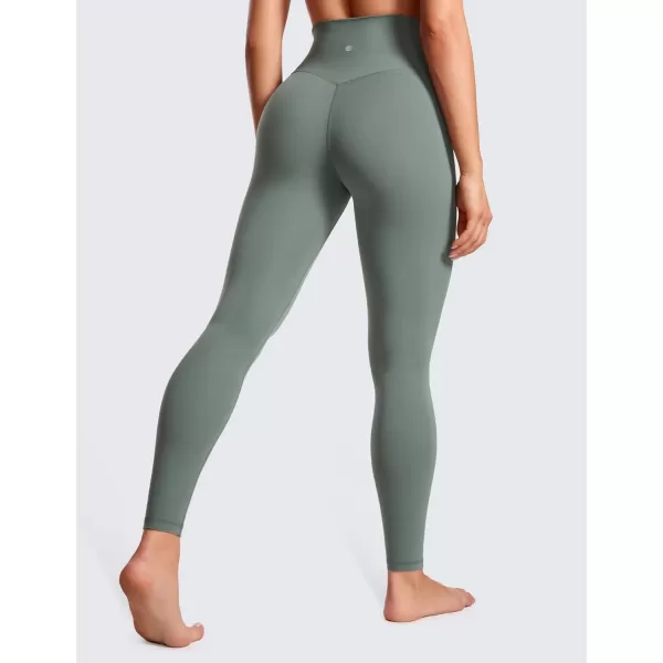 CRZ YOGA Womens Butterluxe Cross Waist Workout Leggings 25  28  V Crossover High Waisted Gym Athletic Yoga LeggingsGrey Sage