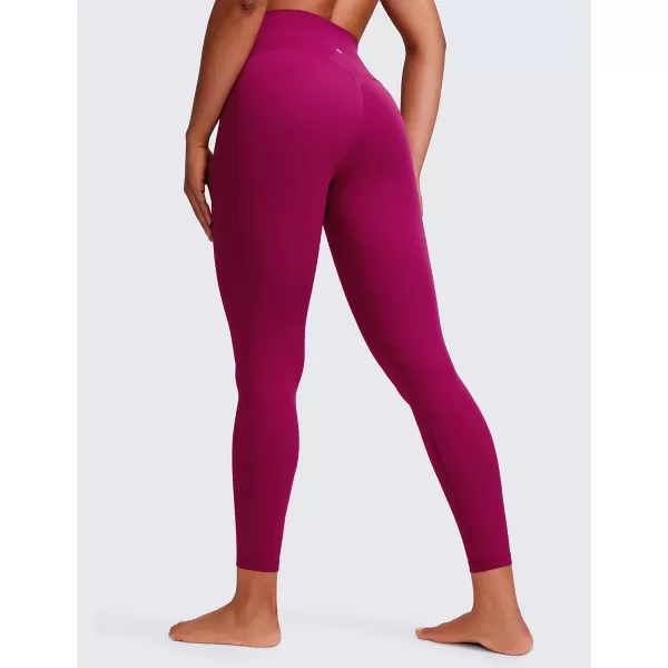 CRZ YOGA Womens Butterluxe Cross Waist Workout Leggings 25  28  V Crossover High Waisted Gym Athletic Yoga LeggingsMagenta Purple