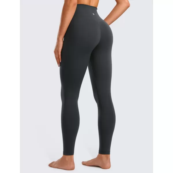 CRZ YOGA Womens Butterluxe Cross Waist Workout Leggings 25  28  V Crossover High Waisted Gym Athletic Yoga LeggingsMelanite