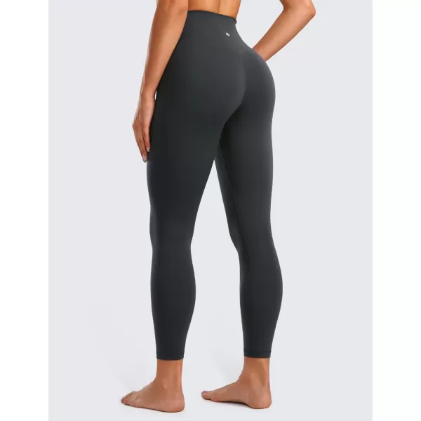 CRZ YOGA Womens Butterluxe Cross Waist Workout Leggings 25  28  V Crossover High Waisted Gym Athletic Yoga LeggingsMelanite