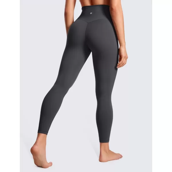 CRZ YOGA Womens Butterluxe Cross Waist Workout Leggings 25  28  V Crossover High Waisted Gym Athletic Yoga LeggingsMysterious Grey