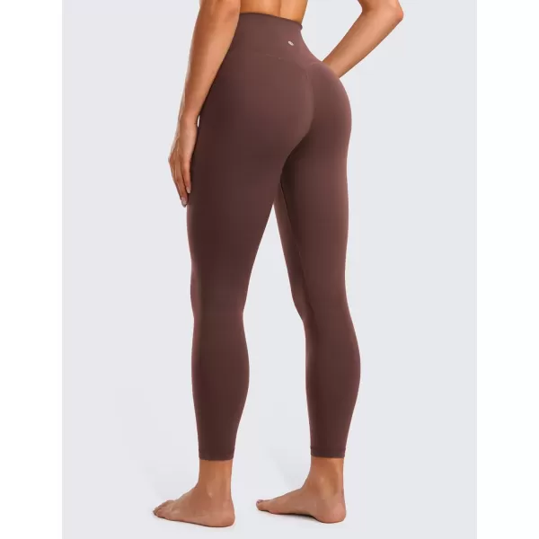 CRZ YOGA Womens Butterluxe Cross Waist Workout Leggings 25  28  V Crossover High Waisted Gym Athletic Yoga LeggingsTaupe