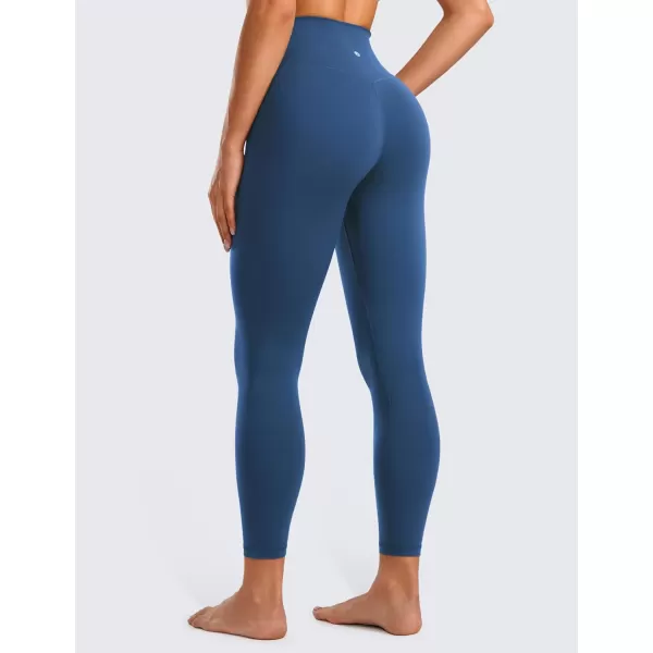 CRZ YOGA Womens Butterluxe Cross Waist Workout Leggings 25  28  V Crossover High Waisted Gym Yoga Leggings25 inches French Navy