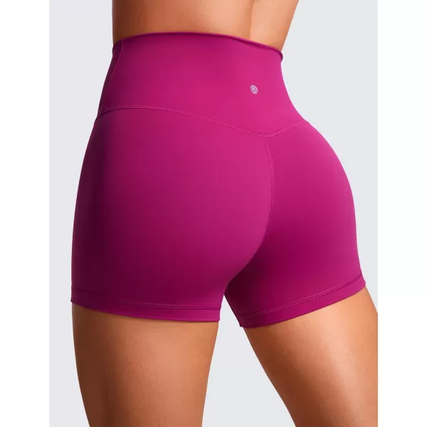 CRZ YOGA Womens Butterluxe Crossover Biker Shorts 3  5  Criss Cross High Waisted Workout Yoga Shorts Buttery SoftMagenta Purple