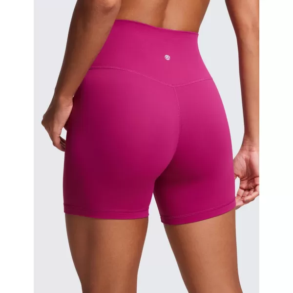 CRZ YOGA Womens Butterluxe Crossover Biker Shorts 3  5  Criss Cross High Waisted Workout Yoga Shorts Buttery SoftMagenta Purple