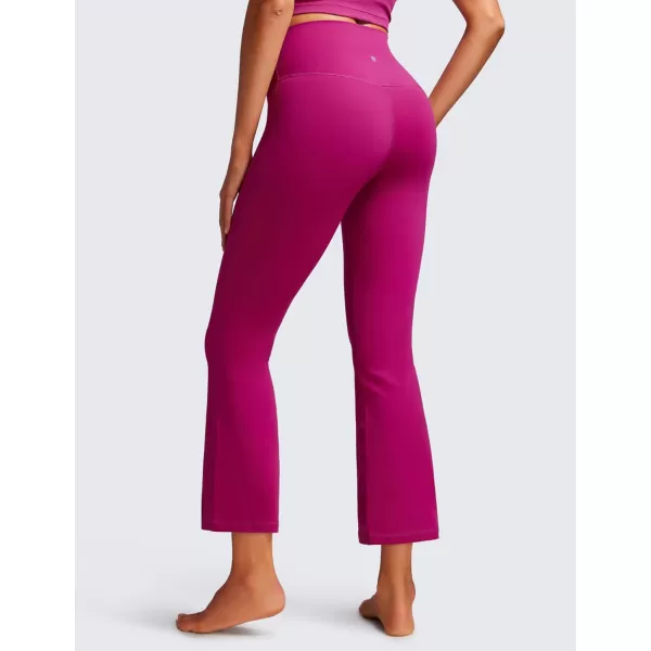 CRZ YOGA Womens Butterluxe Crossover Flare Capris Leggings 256  High Waist V Cross Bootcut Lounge Casual Yoga Pants256 inches Magenta Purple