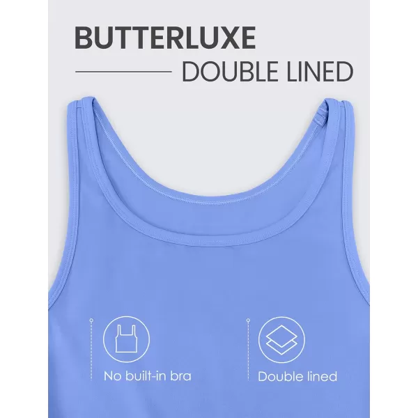 CRZ YOGA Womens Butterluxe Double Lined Tank Tops Scoop Neck Racerback Workout Tanks Sleeveless Casual Cropped TopWild Indigo