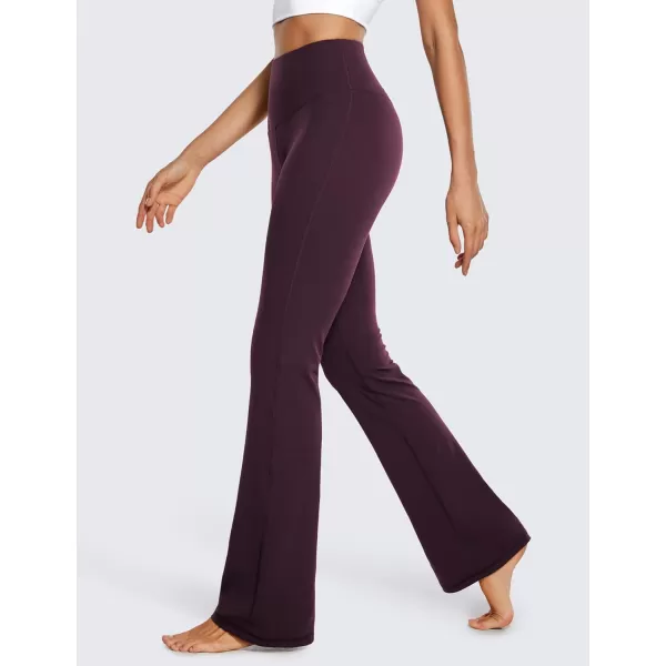 CRZ YOGA Womens Butterluxe High Waist Flare Pants 305  32  Wide Leg Bootcut Yoga Pants with Pocket Soft Lounge CasualDeep Purple