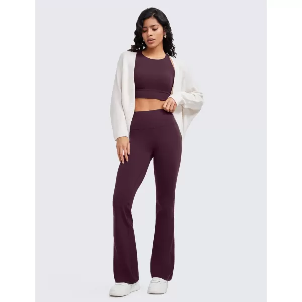 CRZ YOGA Womens Butterluxe High Waist Flare Pants 305  32  Wide Leg Bootcut Yoga Pants with Pocket Soft Lounge CasualDeep Purple