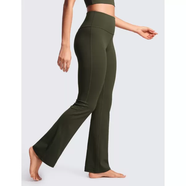 CRZ YOGA Womens Butterluxe High Waist Flare Pants 305  32  Wide Leg Bootcut Yoga Pants with Pocket Soft Lounge CasualOlive Green