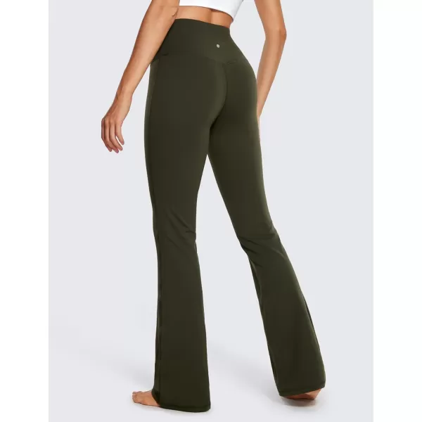 CRZ YOGA Womens Butterluxe High Waist Flare Pants 305  32  Wide Leg Bootcut Yoga Pants with Pocket Soft Lounge CasualOlive Green